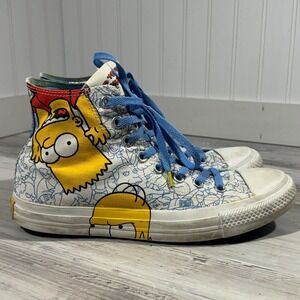 Converse‎ All Star The Simpsons High Top Stripes Stars Shoe Men's Sz 8